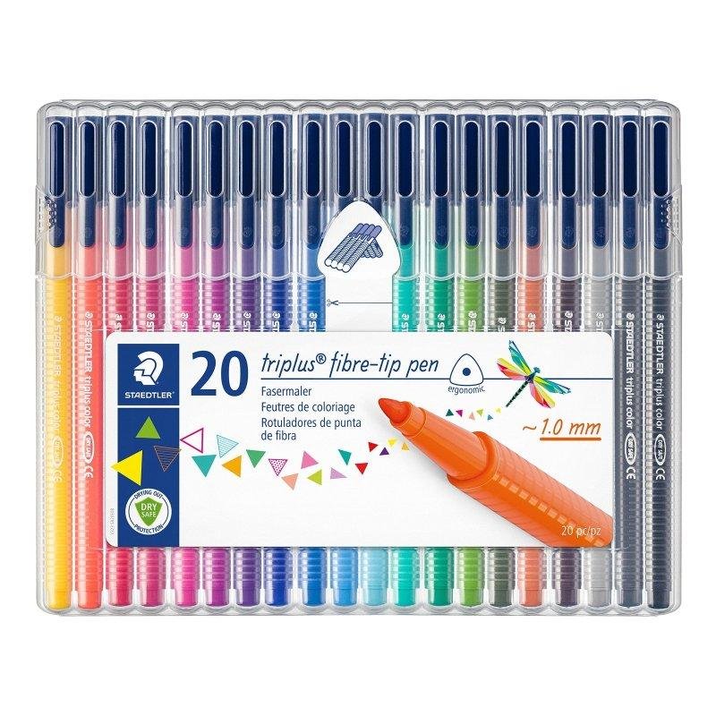 Detalle 2 de Rotuladores Staedtler Triplus Color 20 Unidades – Estuche regalo, color y comodidad para escribir y dibujar