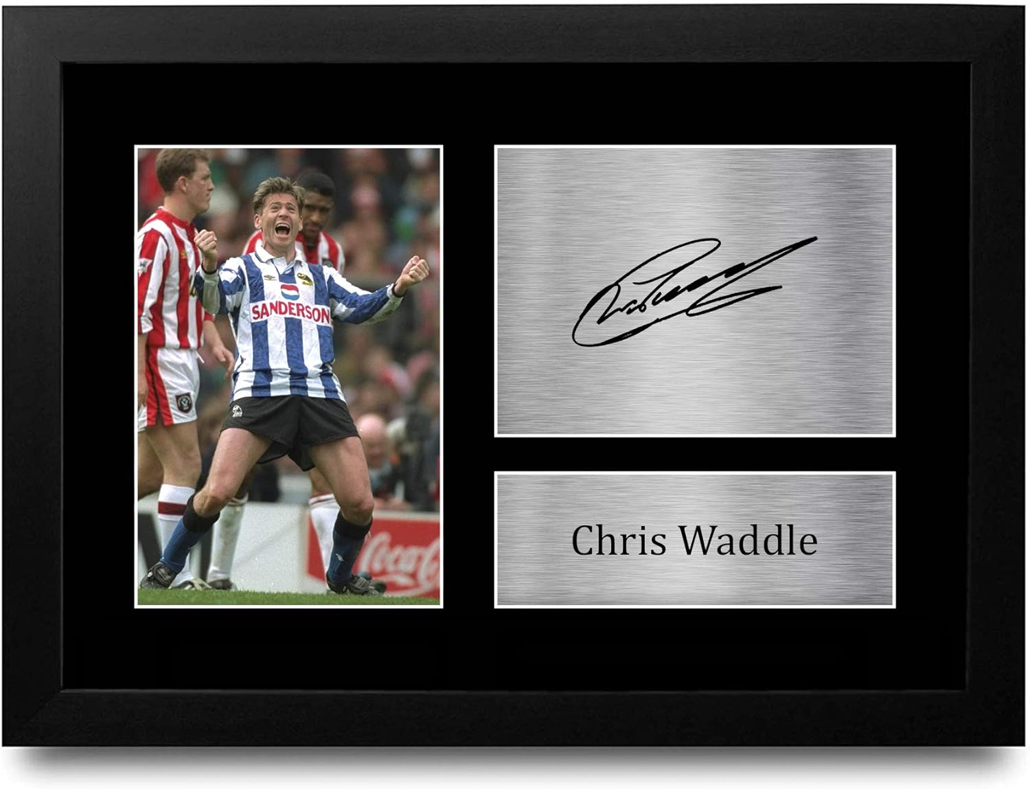 Thumbnail 6 de HWC Trading Chris Waddle Sheffield Wednesday Gifts: Printed Signed Autograph Picture, A4 Portrait Framed