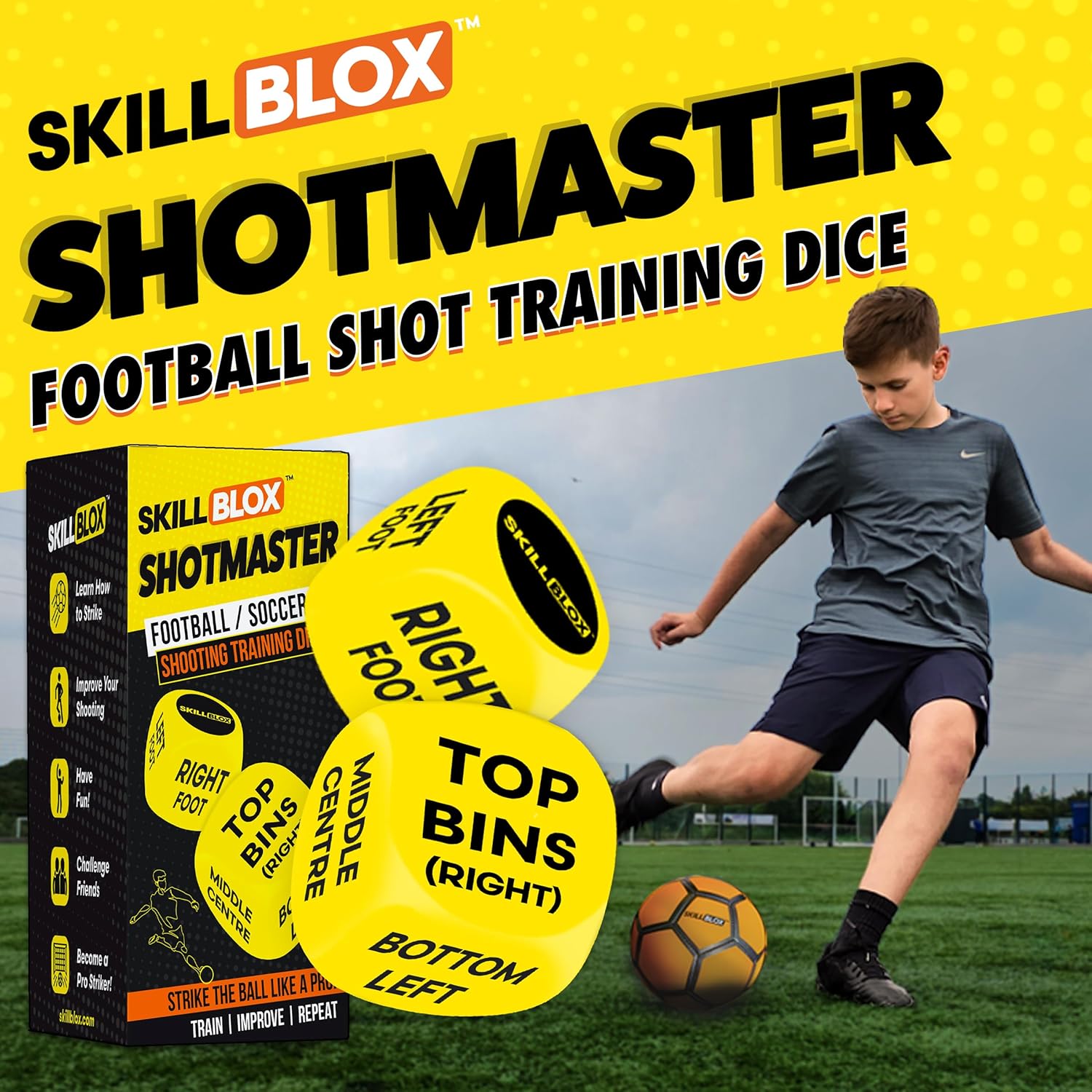 Thumbnail 1 de Skill Blox ShotMaster Football Shooting Training Dice by SKILL BLOX