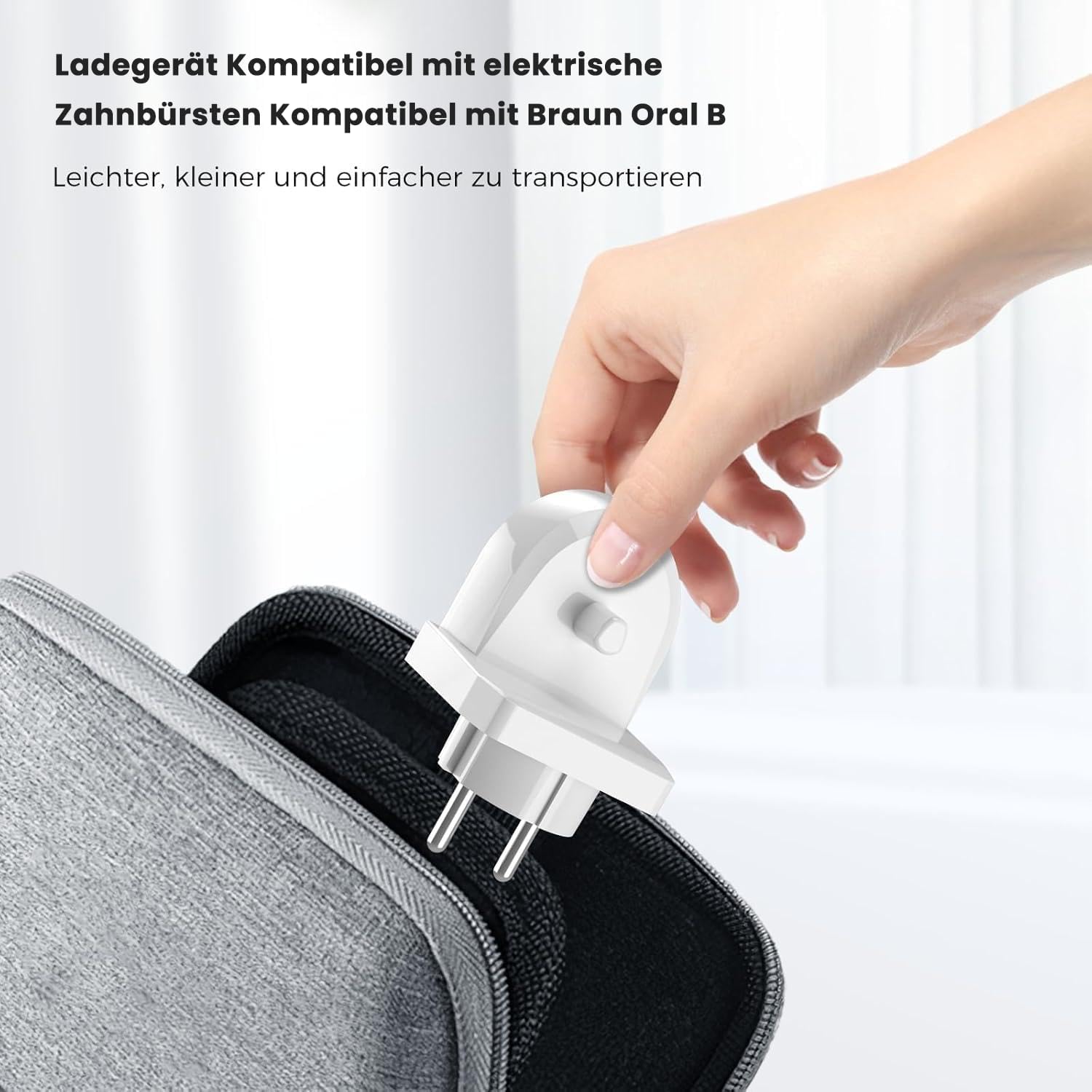Thumbnail 6 de Ladestation Ladegerät für Braun Oral-B Zahnbürsten – Wandladegerät mit IP67 Schutz, kompatibel mit Pro/Vitality/Genius/Smart/iO 3–6