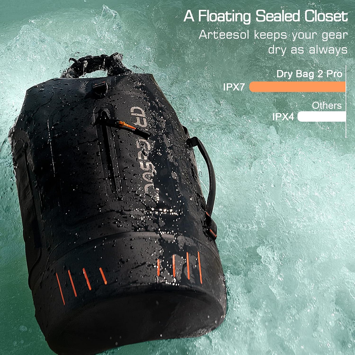 Detalle 2 de Waterproof Dry Bag 45L for kayaking