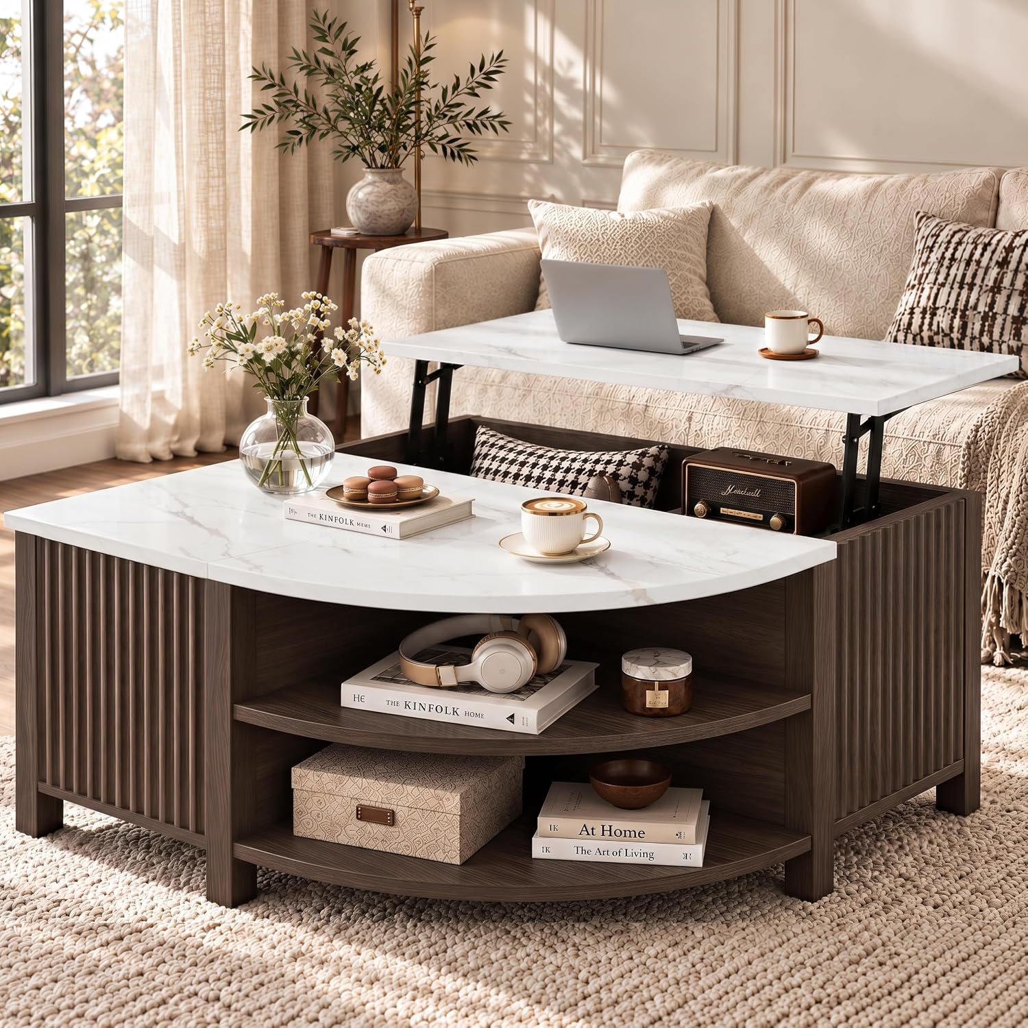 Homiflex Lift-Top Coffee Table, 35.4-Inch