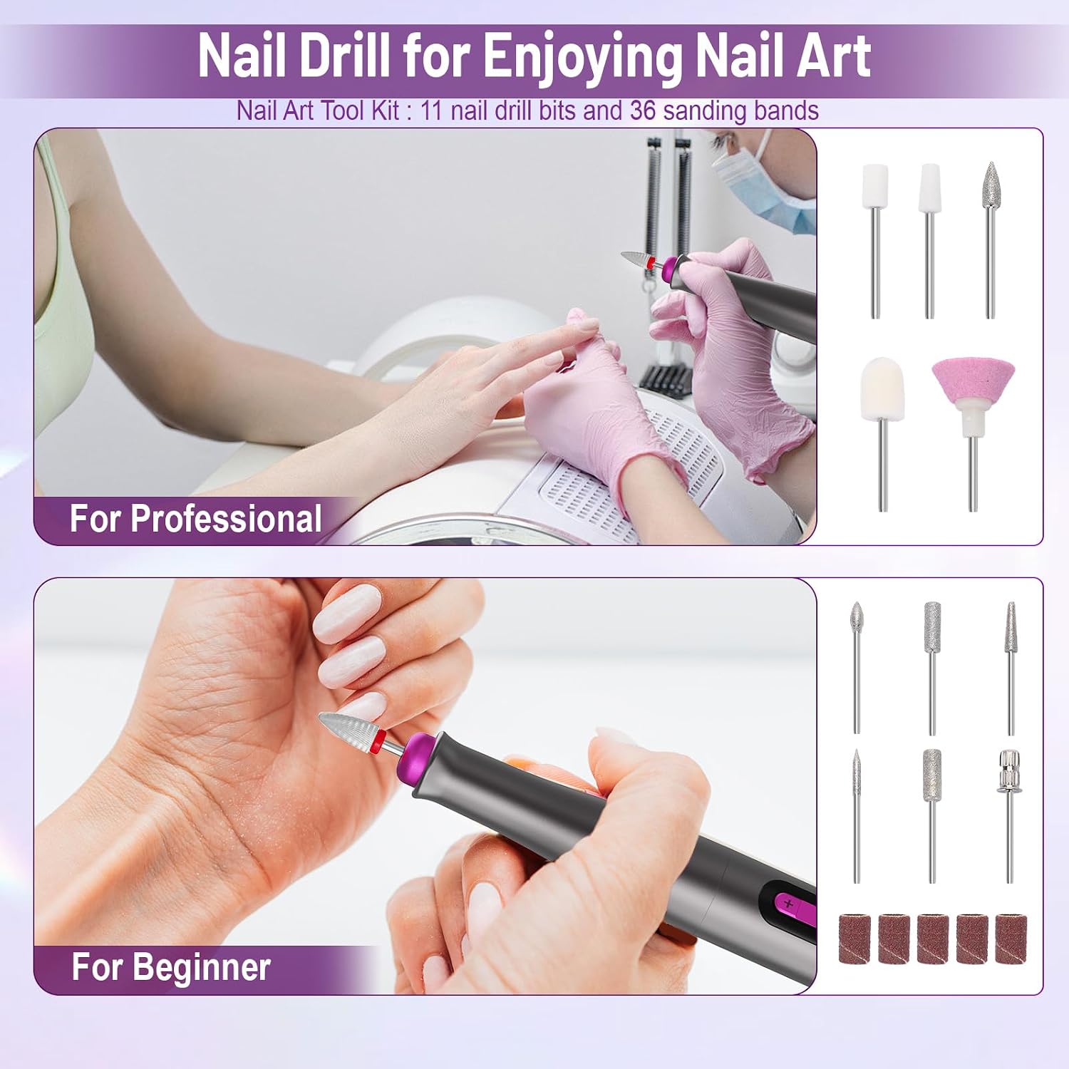 Thumbnail 6 de SnnyNyx SN-ND015 Cordless Electric Nail Drill, 35,000 RPM with LCD Display