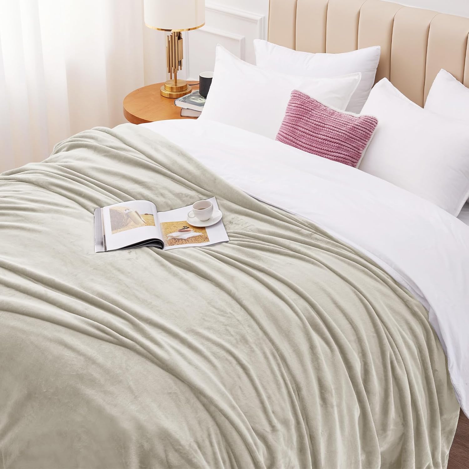 Detalle 2 de WAVVE Kuscheldecke Beige 230 x 270 cm