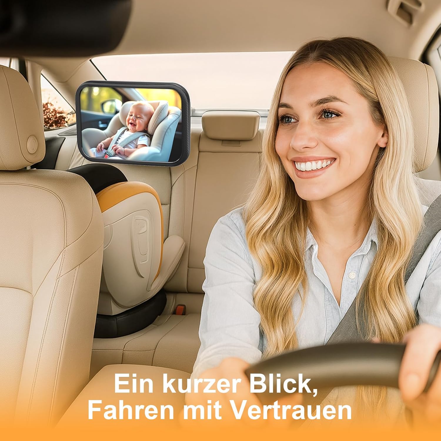 Detalle 2 de Spiegel Auto Baby Rückbank 360° Drehbar