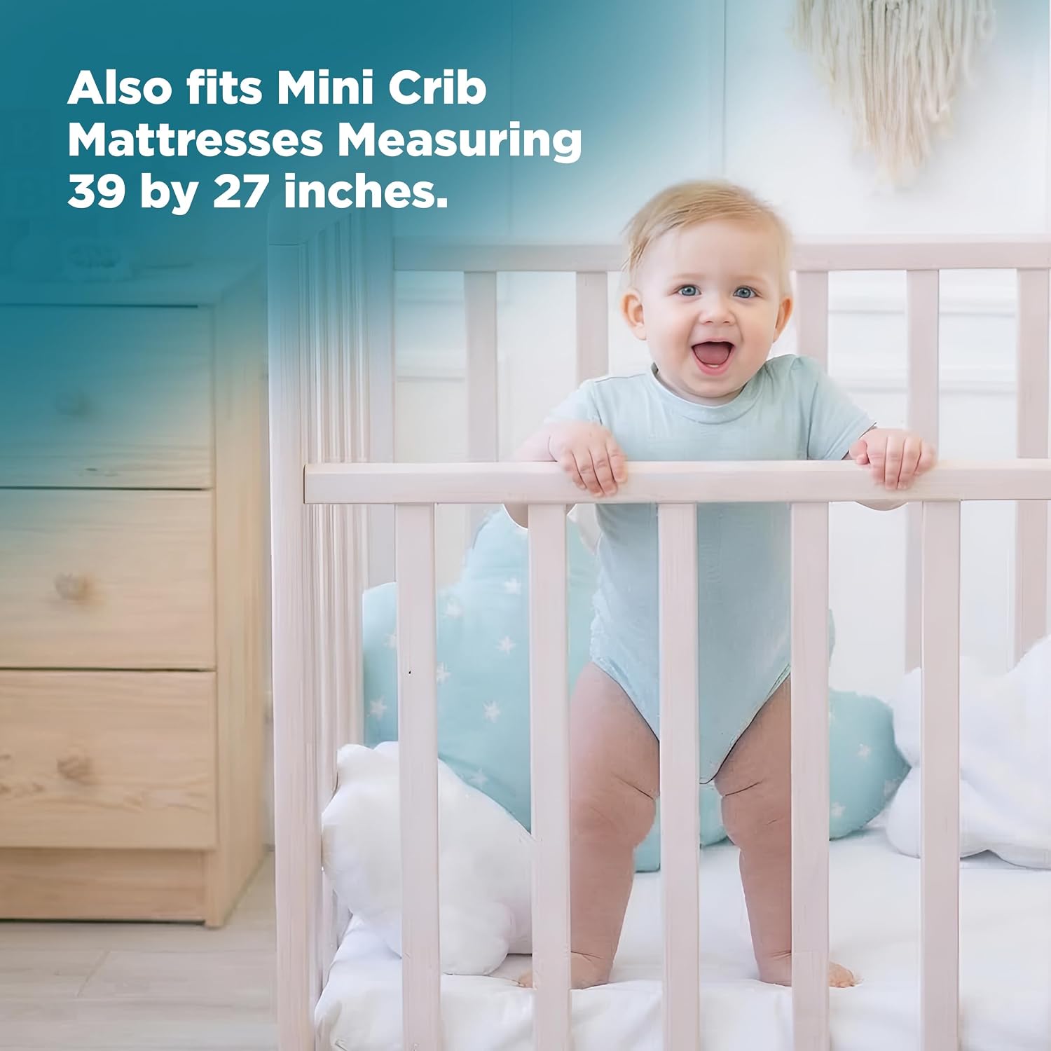 Thumbnail 4 de PlushDeluxe 4729 Pack and Play Mattress Protector, Waterproof, 39" x 27