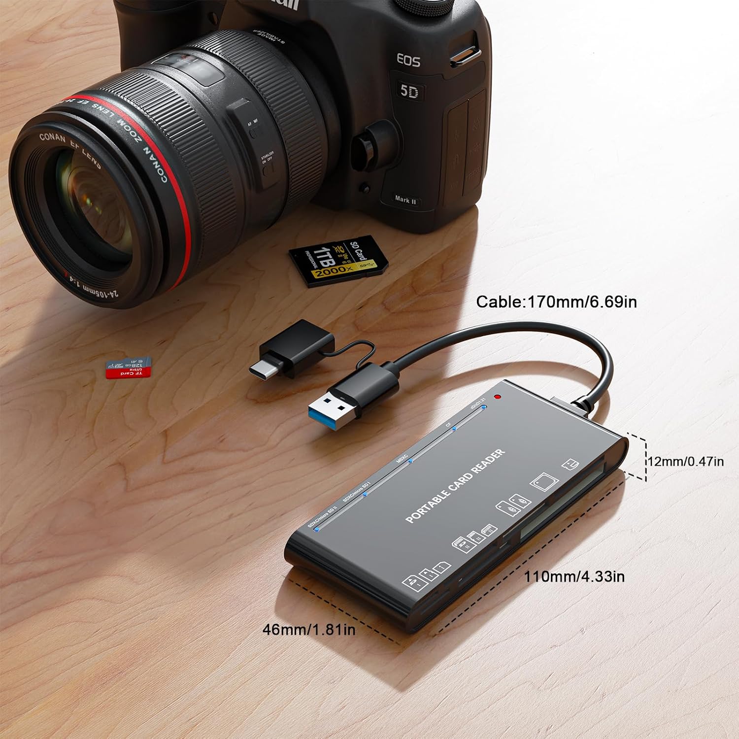 Thumbnail 3 de Rocketek SD Kartenleser USB C 7 in 1