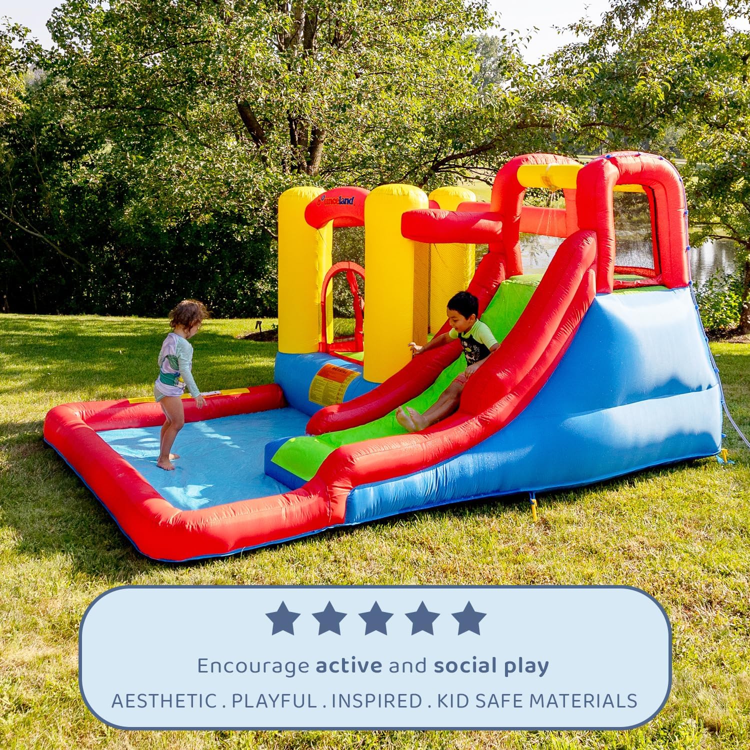 Thumbnail 3 de Bounceland Jump and Splash Adventure Bounce House & Water Slide (All-in-one) with UL-Certified Blower