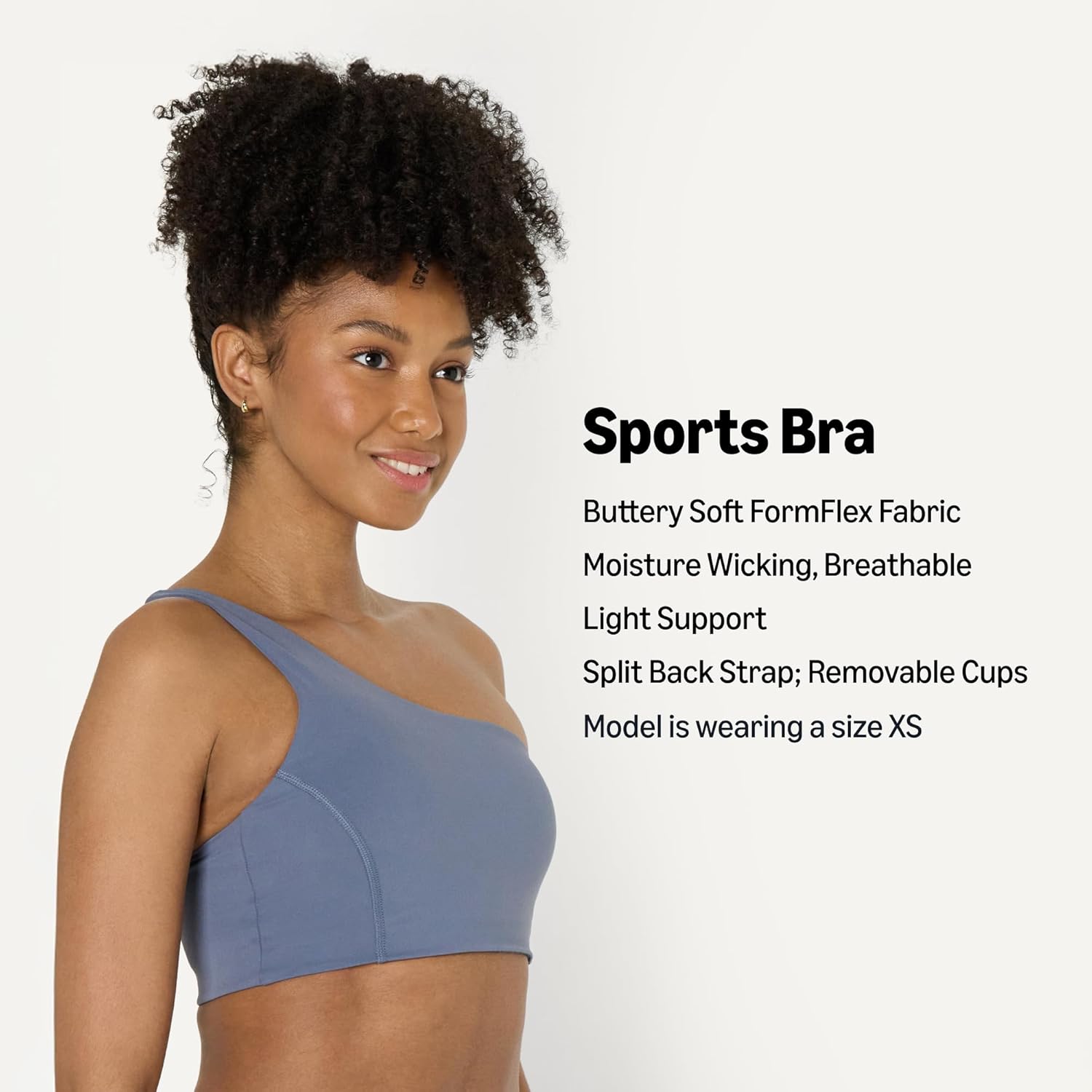 Thumbnail 1 de Amazon Essentials Women’s Active FormFlex Buttery Soft Light Support One-Shoulder Sports Bra (A–C cups)