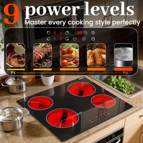 Thumbnail 4 de Karinear Electric Ceramic Hob 60cm: 4 Zone, Touch Control