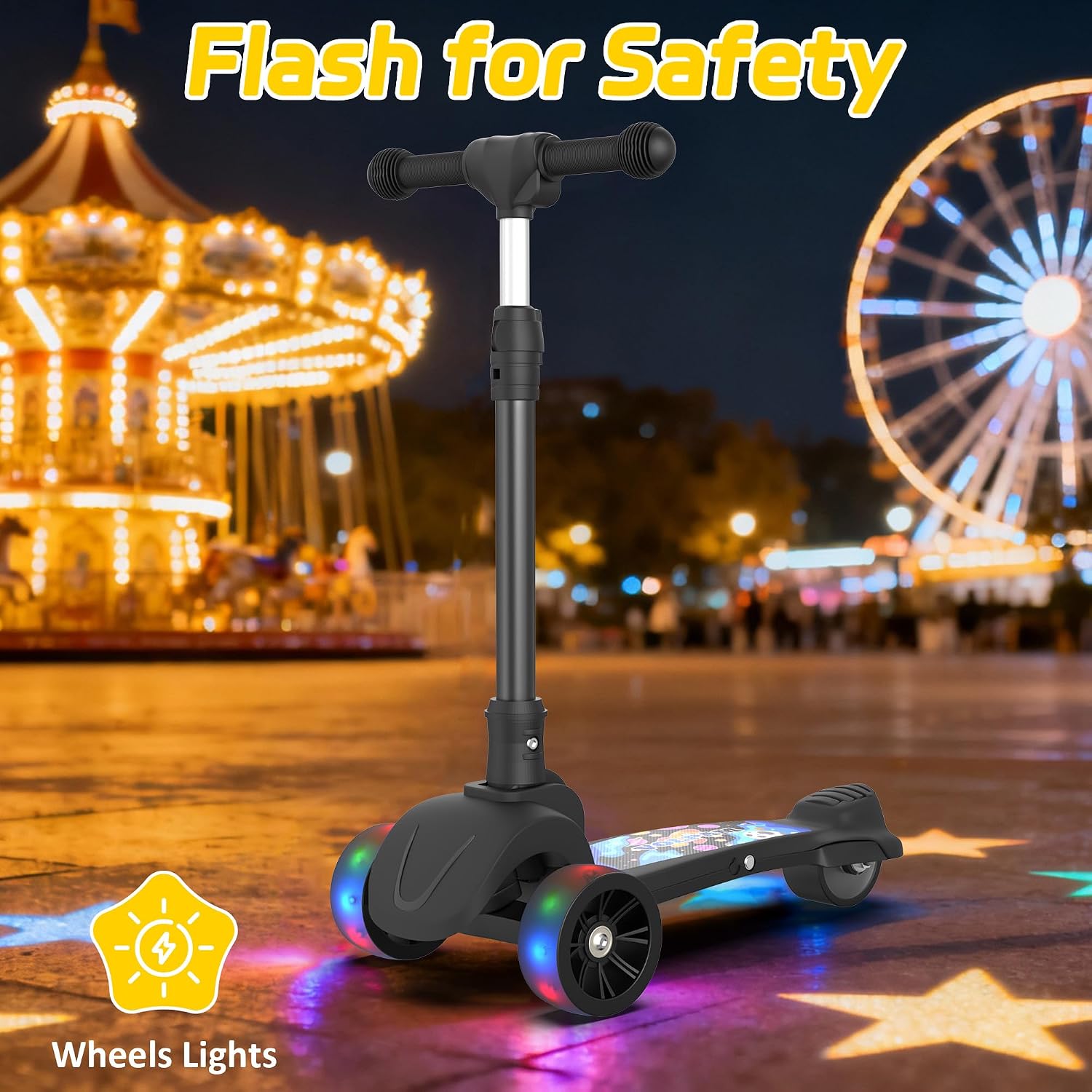 Thumbnail 6 de VOLPAM C001 Kids’ Electric Scooter, 80W Motor, 3 Wheels, Adjustable Handlebar