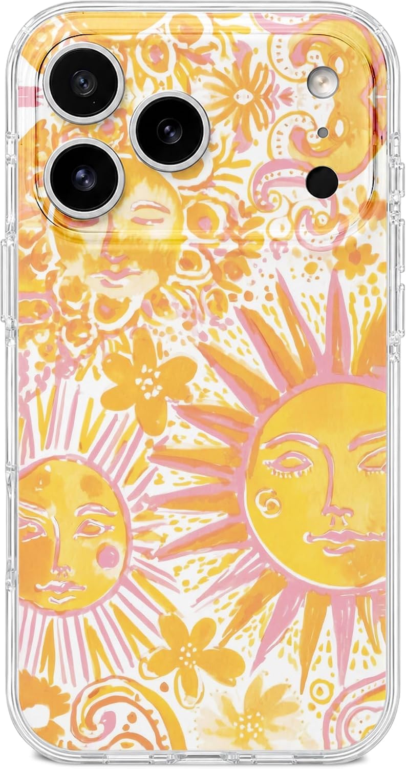Detalle de GEQCDBN iPhone 17 Pro Max Case, Yellow Sunflower TPU Cover