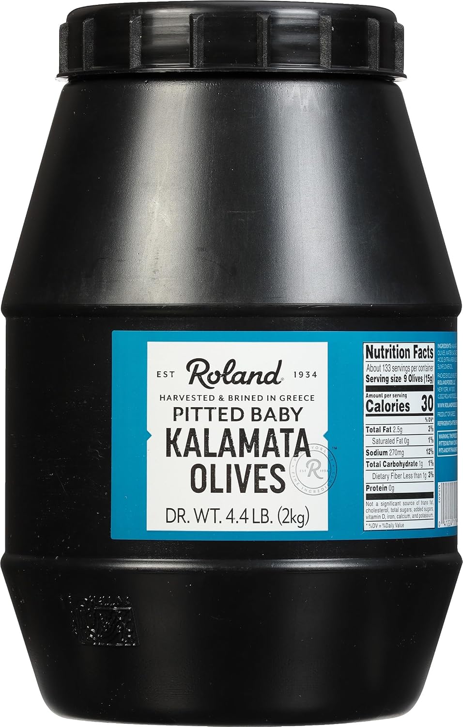Detalle de Roland Foods 71716 Pitted Baby Kalamata Olives, 4.4 lb from Greece