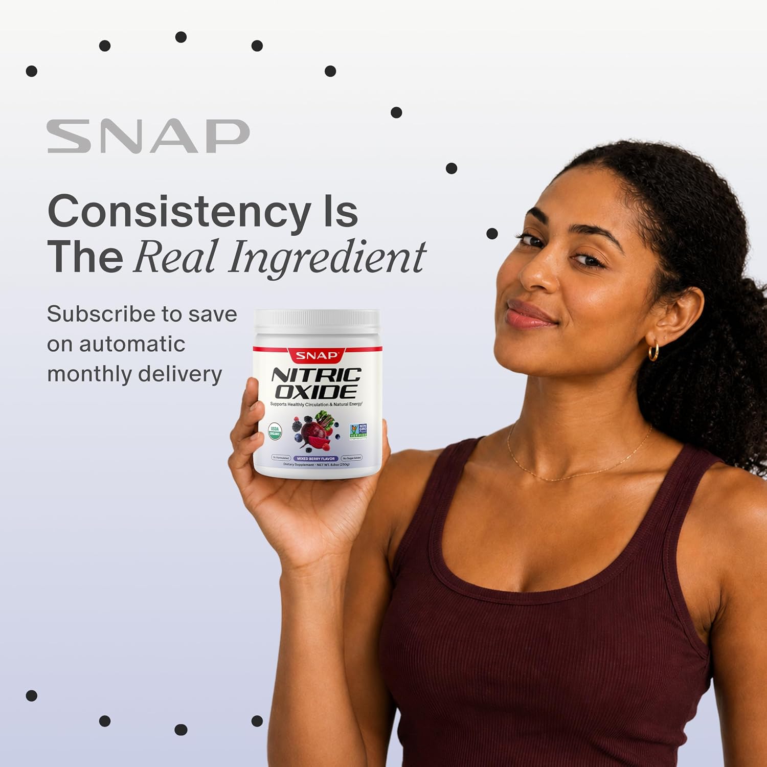 Detalle 2 de Snap Supplements Organic Beet Root Powder, Mixed Berry, Caffeine-Free Nitric Oxide Blend