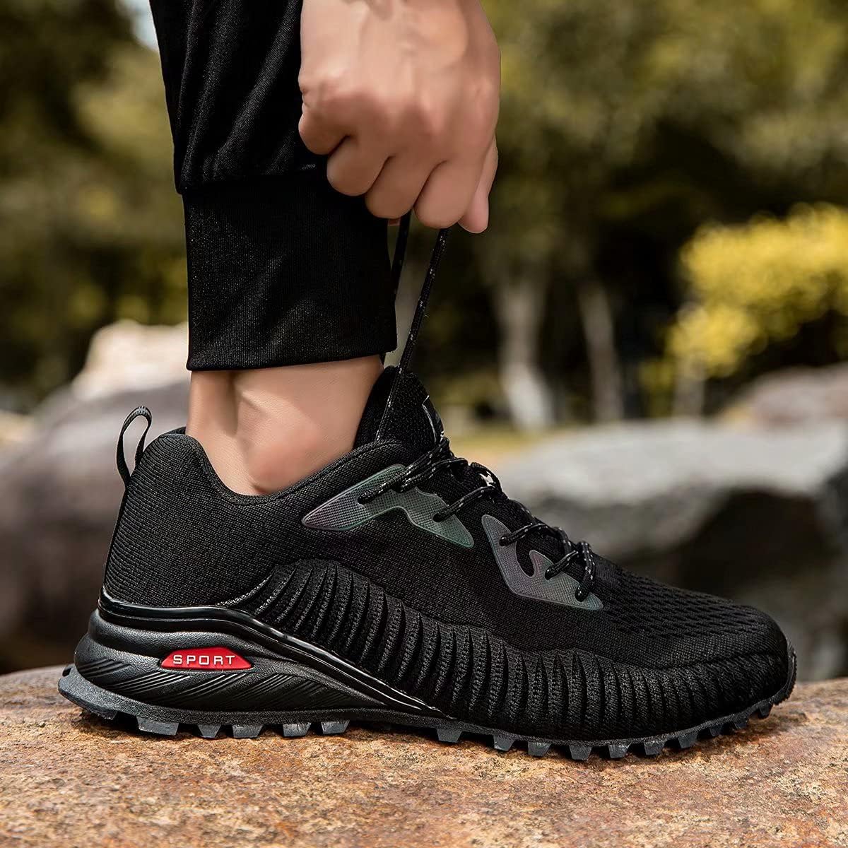 Detalle 2 de Kricely Men's Trail Running Shoes: Lightweight Breathable Footwear for Outdoor Adventures