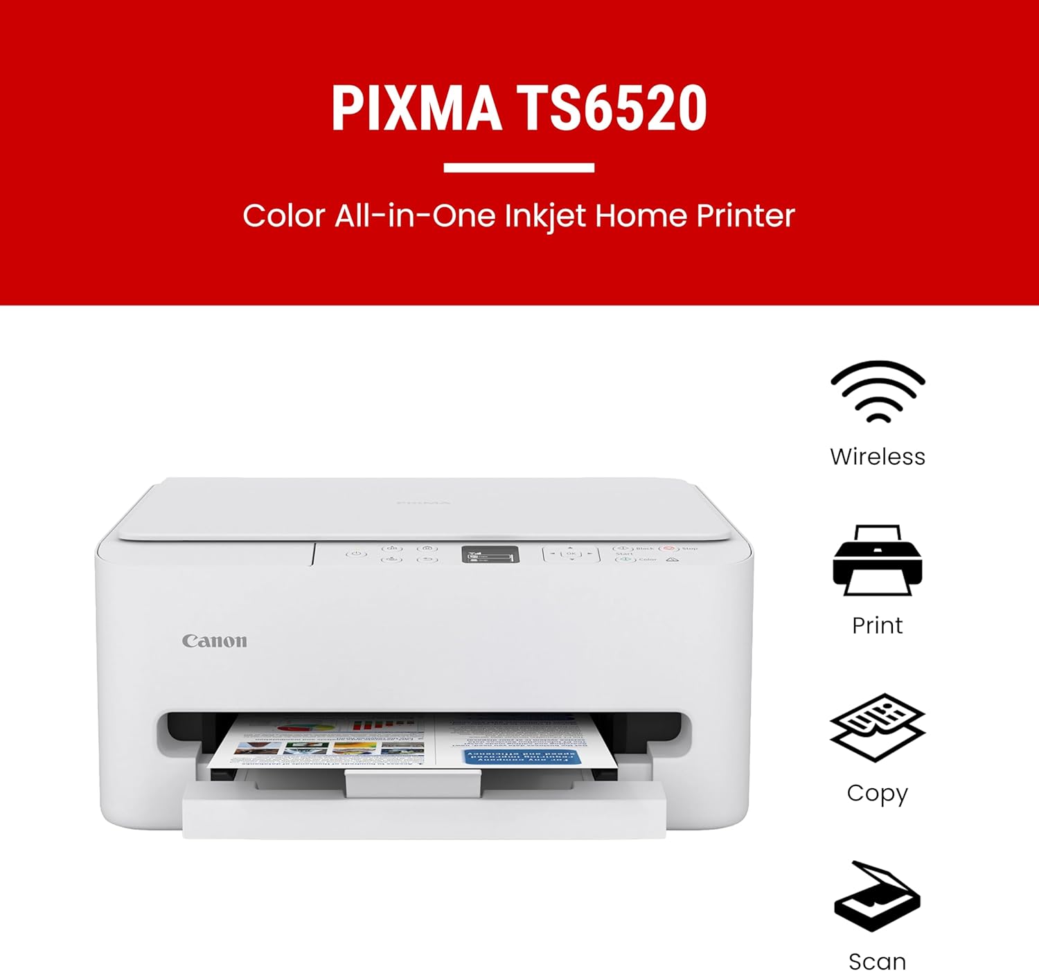 Thumbnail 1 de Canon PIXMA TS6520 Wireless Color Inkjet Printer: A Practical Home All‑In‑One