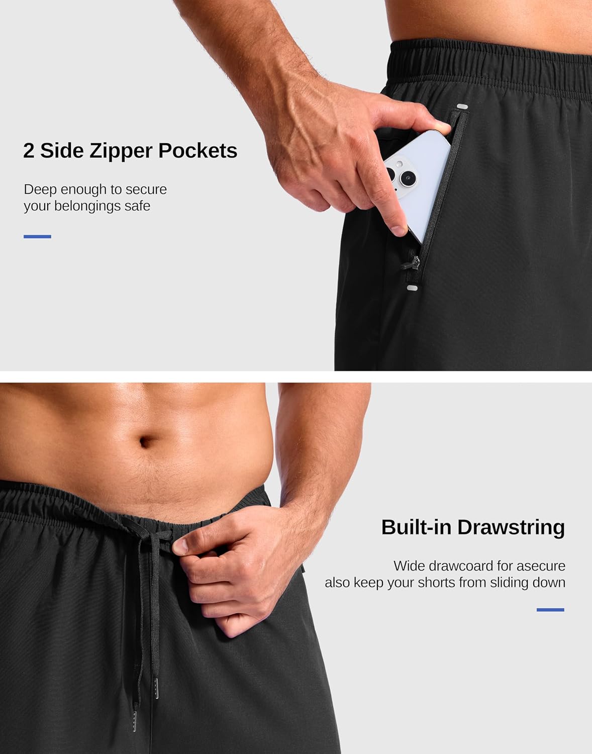Detalle de G Gradual Men's Running Shorts 2-in-1