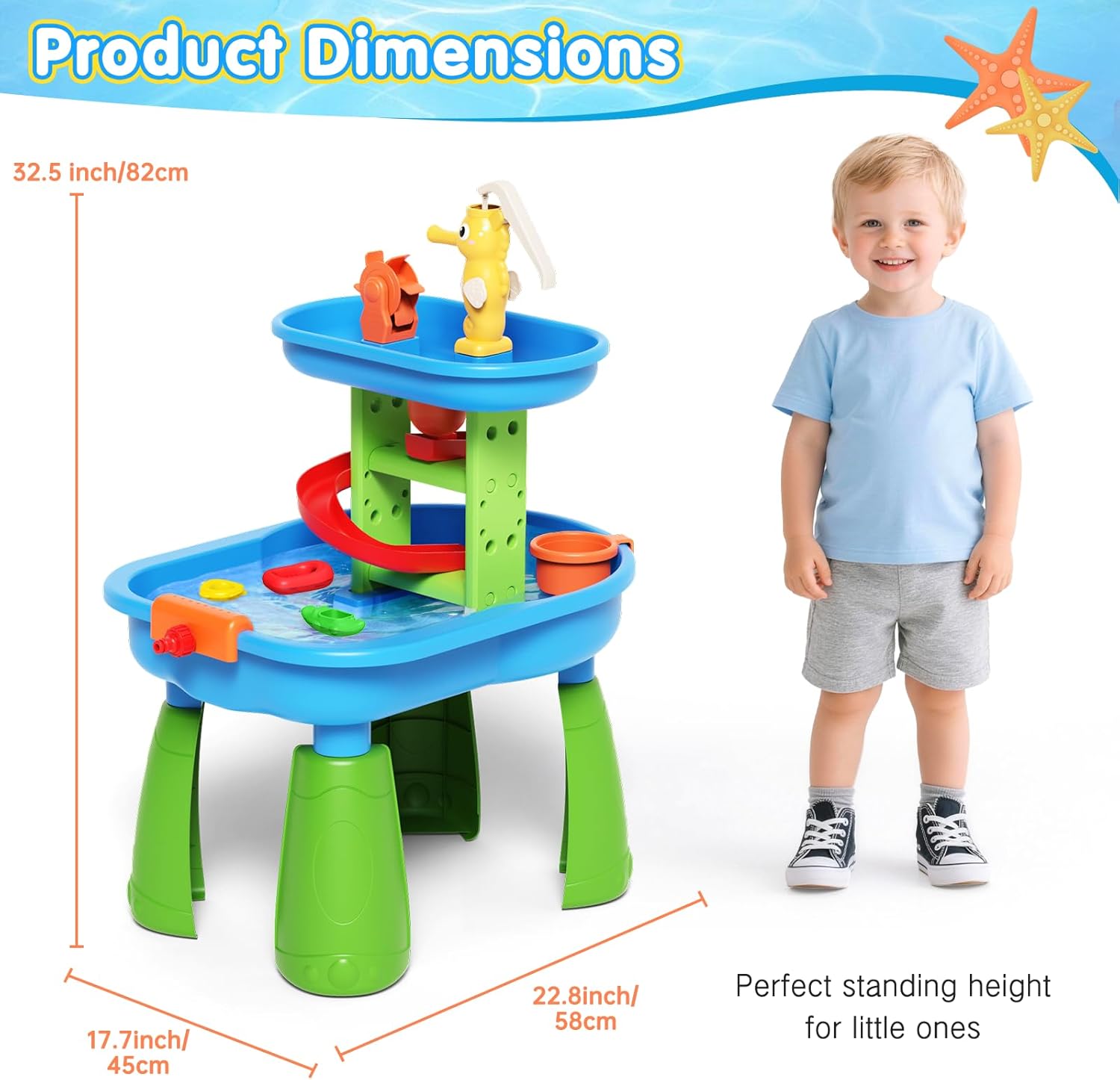 Thumbnail 4 de Toddler Water Table - 28-Piece Sensory Water Play Set for Outdoor Fun