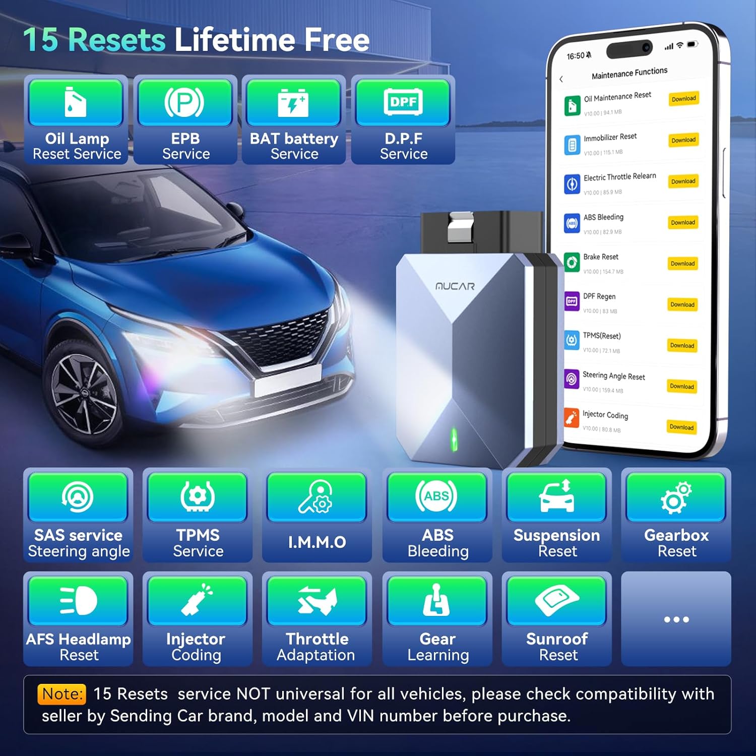 Thumbnail 6 de MUCAR AI-Assisted OBD2 Scanner BT200 MAX (Bluetooth) with Lifetime Updates