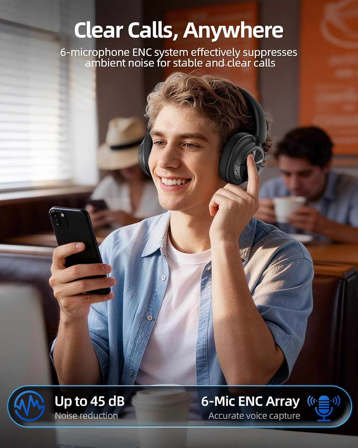 Detalle de Wireless ANC Headphones with 120-Hour Playtime