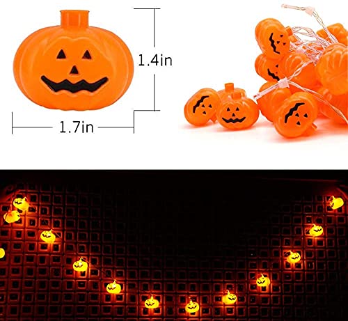 Detalle 2 de Loiina Zucca di Luci Stringa Halloween 3 metri, 20 LED: decorazione lucente per esterni
