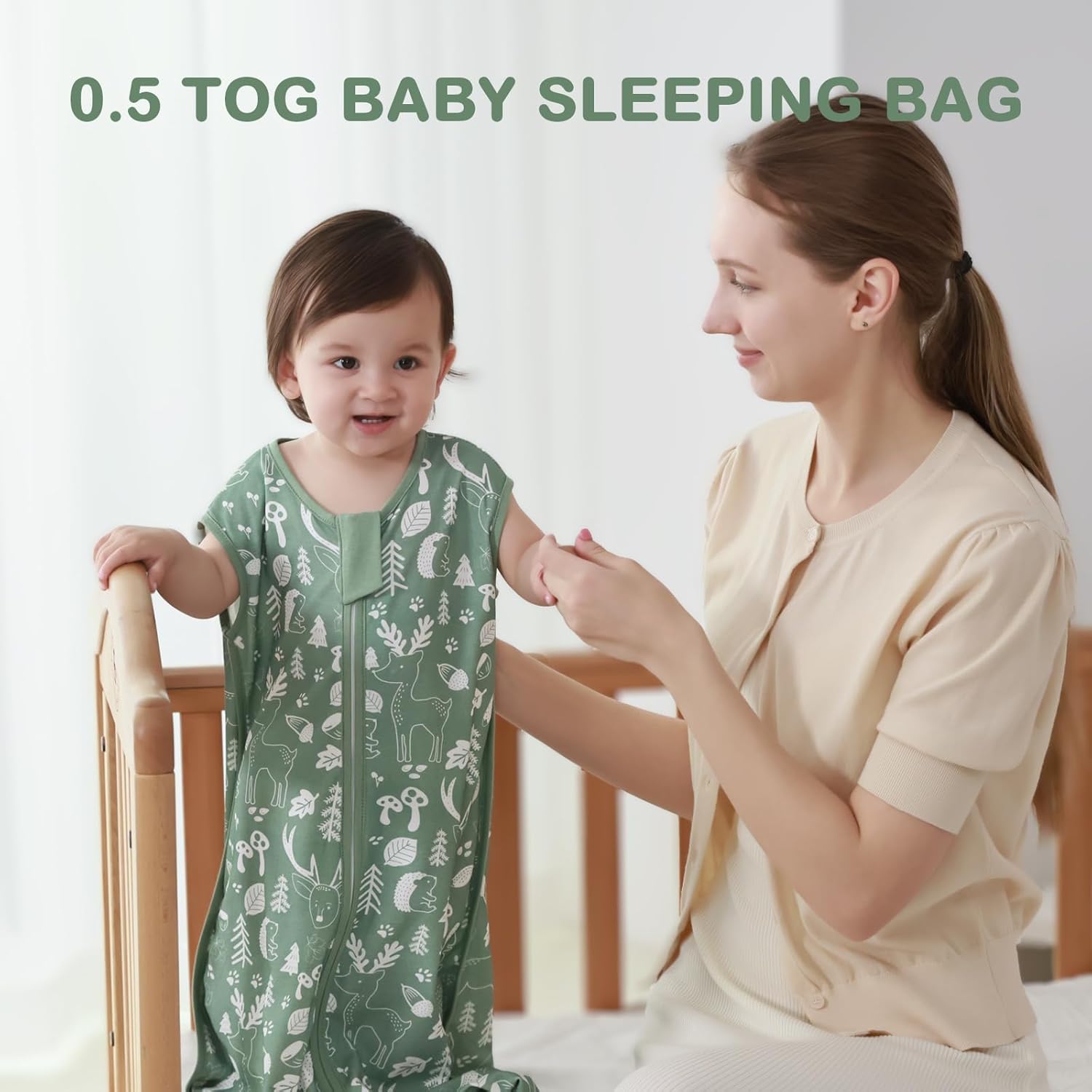 Thumbnail 2 de MIKAFEN 2pc Baby Sleeping Bag 0.5 Tog (Spring & Summer) – 0.5Tog Cotton Sleeveless Sleep Sack