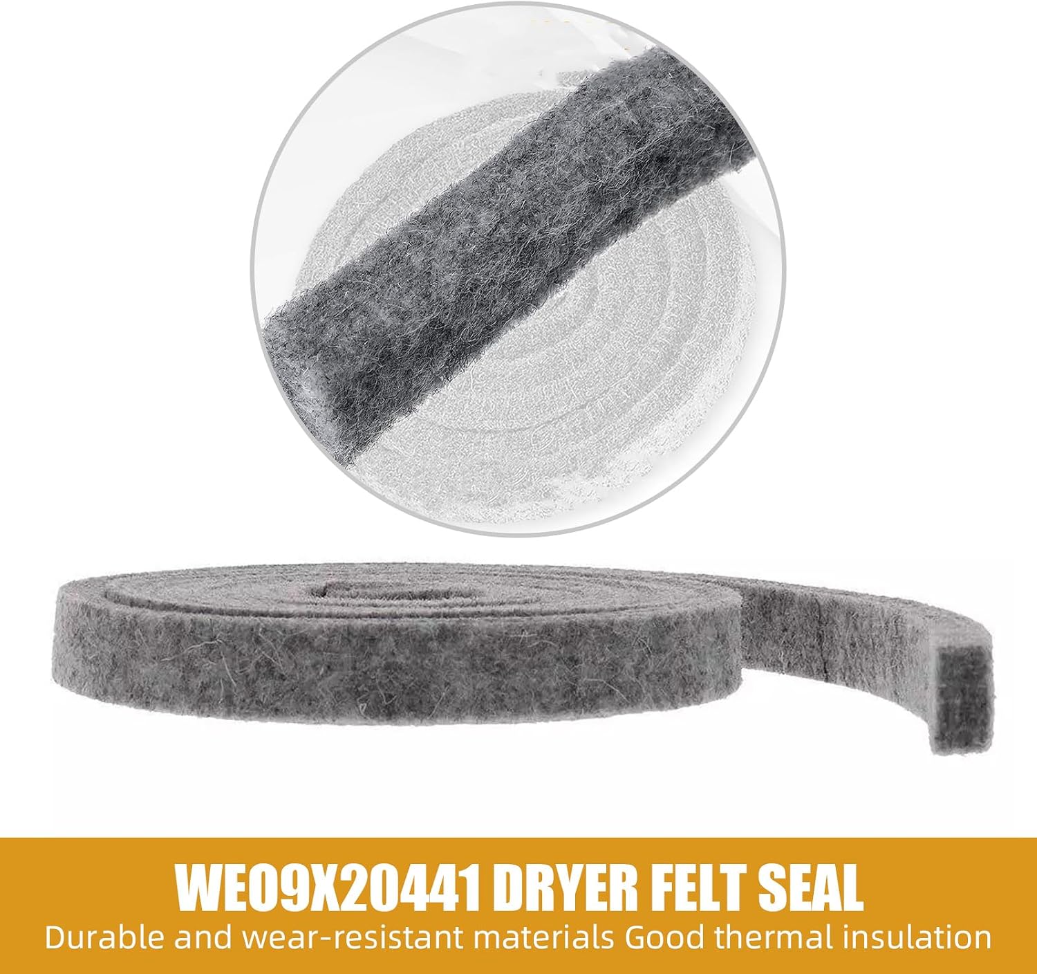Detalle de Exact Replacement Dryer Drum Felt Seal WE09X20441