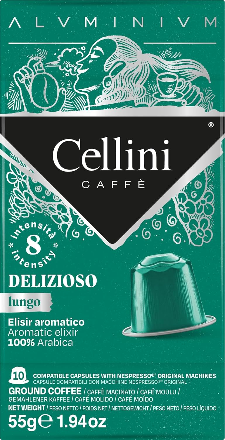 Detalle de Caffè Cellini Capsule Alluminio Compatibili con Nespresso – Degustazione 80pz