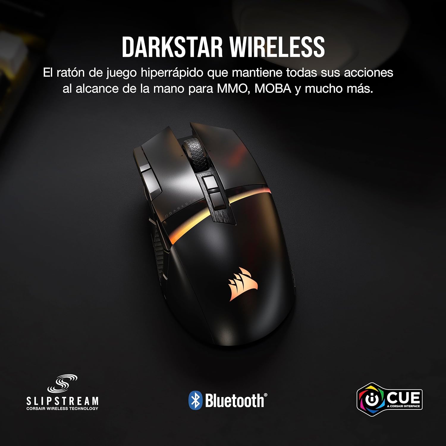 Thumbnail 1 de Corsair DARKSTAR Ratón Inalámbrico RGB para Juegos 🎮 - 15 Botones