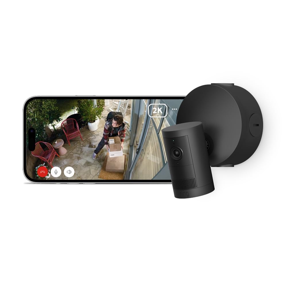 Detalle 2 de Ring Videocamera esterna Plus a energia solare (Outdoor Camera Plus, modello recente) con video 2K e batteria ricaricabile