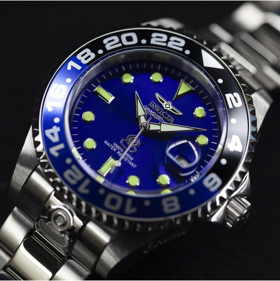 Thumbnail 4 de Invicta Pro Diver 21865 : montre homme à mouvement automatique en acier inoxydable, cadran bleu (47 mm)
