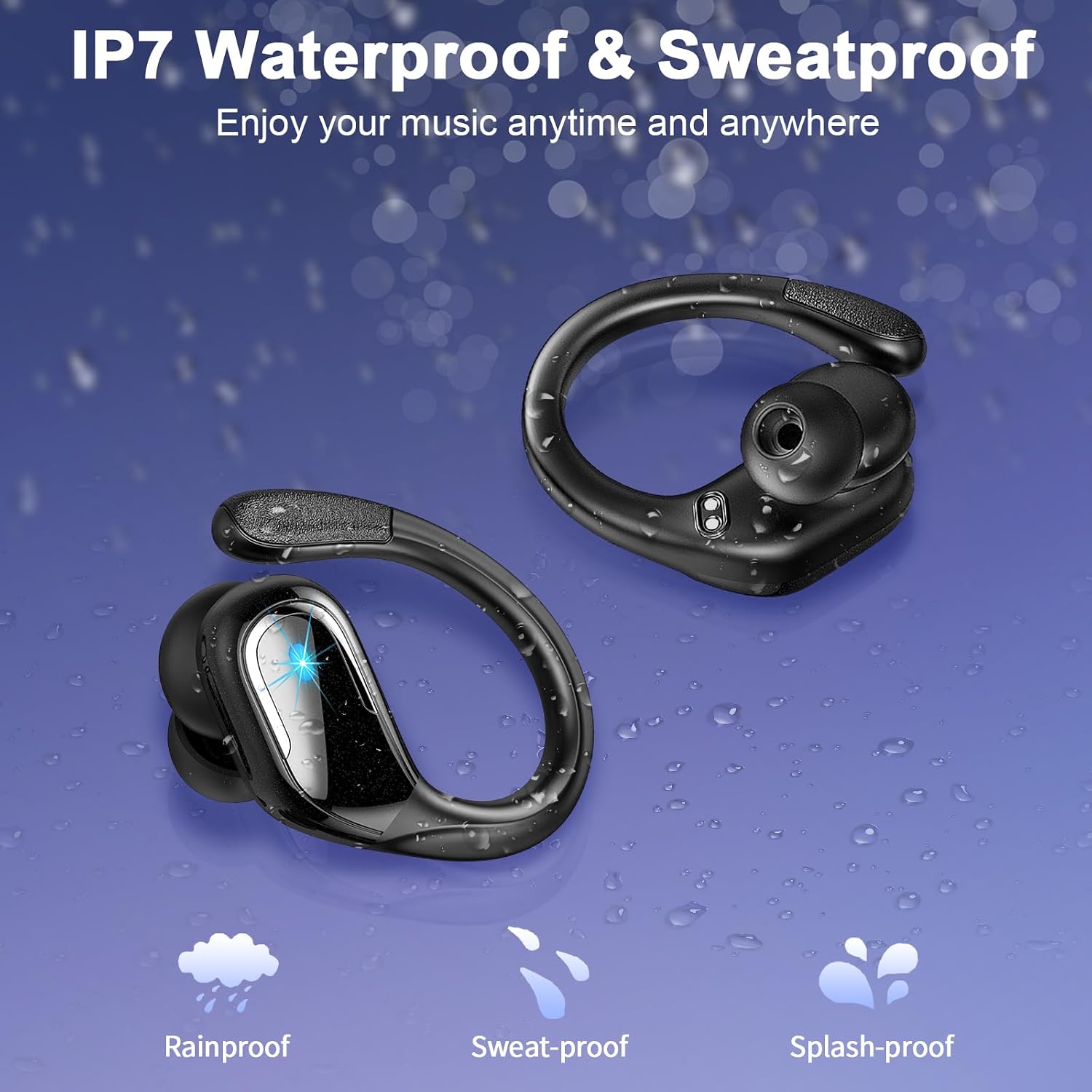 Detalle 2 de Ltinist Wireless Earbuds with Sport Earhooks, LED Display and 75-Hour Playtime