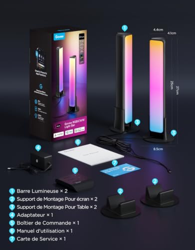 Thumbnail 8 de Govee Barre Lumineuse LED Intelligente pour TV – RGBICWW, Sync Musique et Commande Vocale