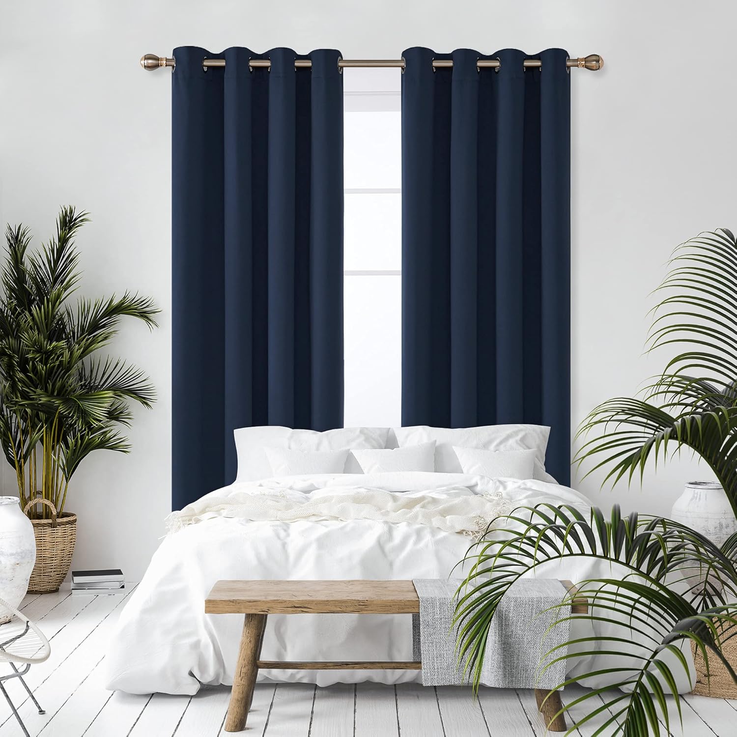 Thumbnail 3 de Deconovo Tende Oscuranti per Interni 2 Pezzi 140x260 cm Blu Navy – Comfort, Privacy e Risparmio Energetico