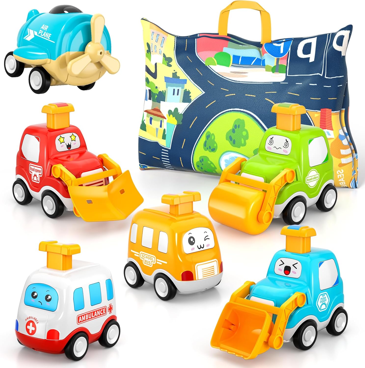 Detalle de Spielzeugautos zum Zurückziehen 6er Set