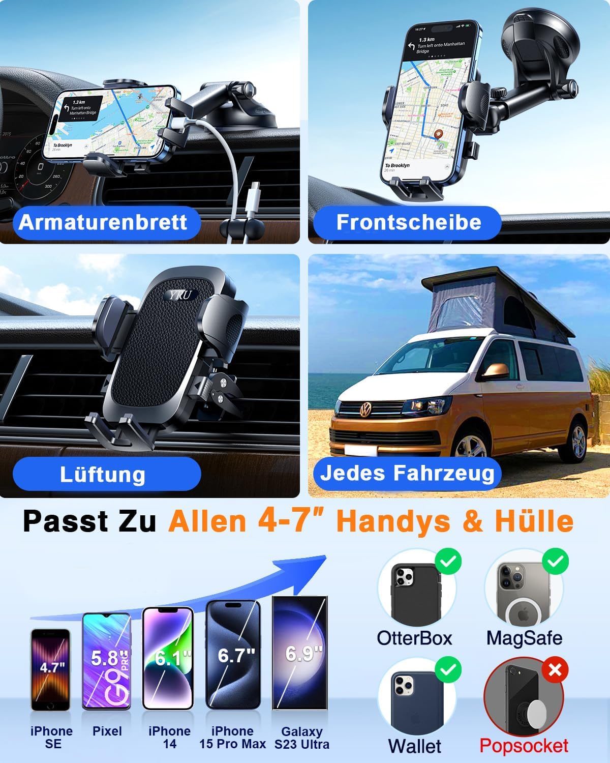 Detalle 2 de 2026 Militär-Klasse Handyhalterung 25 kg