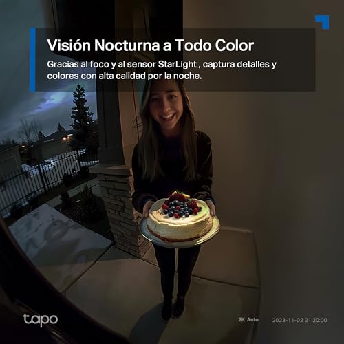 Thumbnail 3 de Tapo D210: Timbre Inalámbrico con Cámara 2K para Exterior, Audio Bidireccional y Detección de Movimiento
