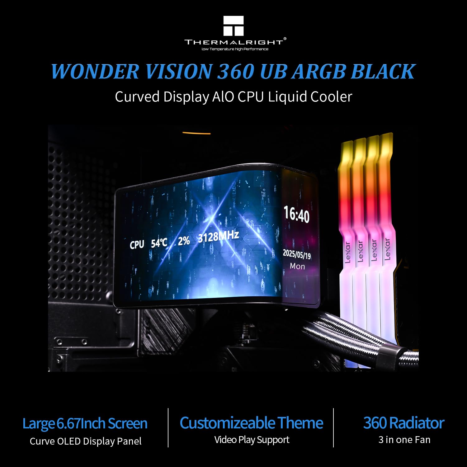 Detalle 2 de Thermalright Wonder Vision 360 UB 360mm AIO Cooler