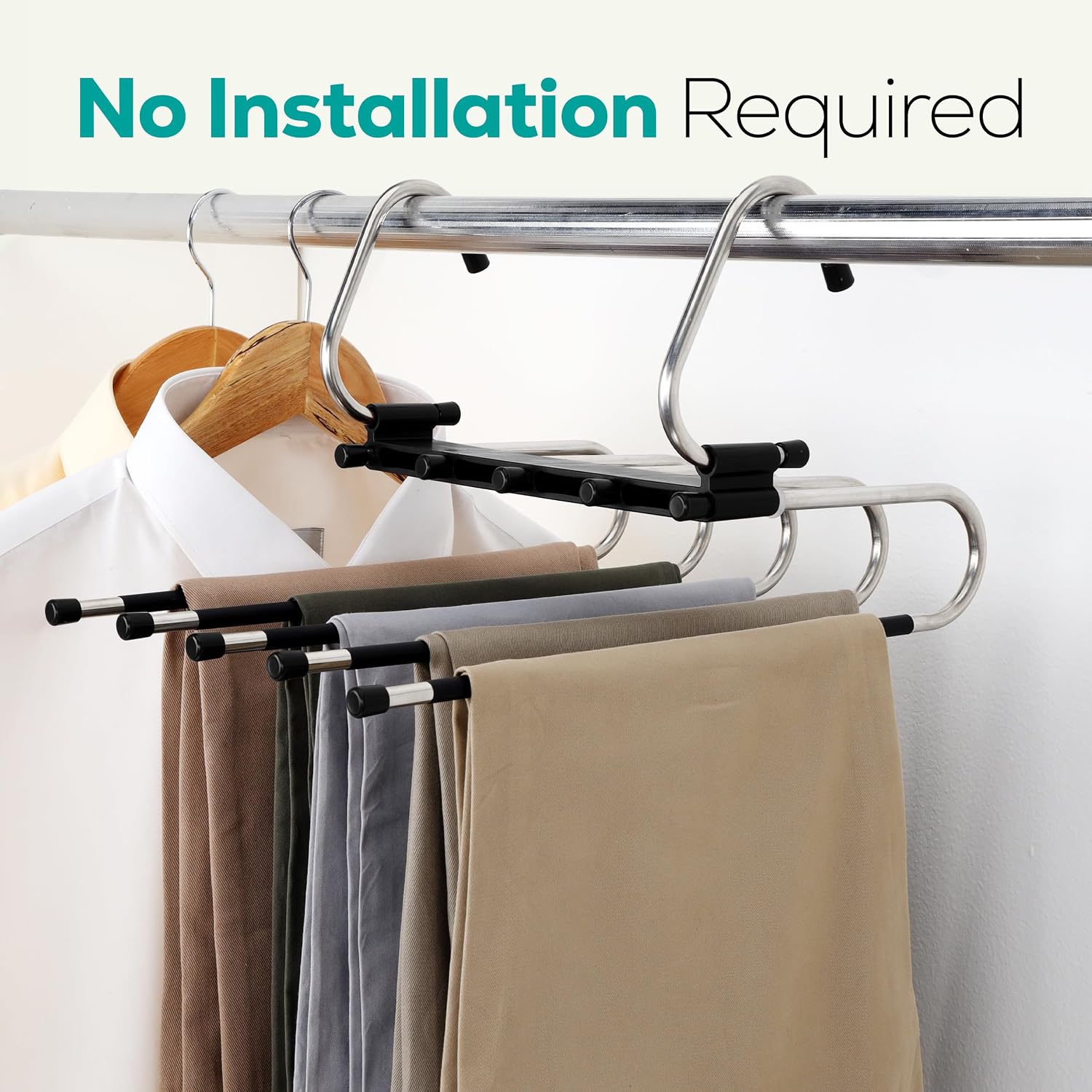 Thumbnail 6 de Utopia Home Pants Hangers, 5-Tier