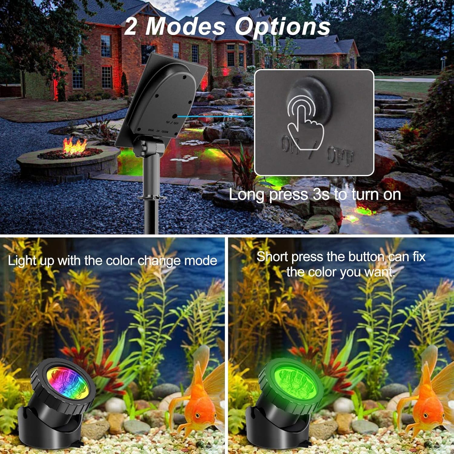 Thumbnail 3 de CORESLUX Solar Teichbeleuchtung RGB (IP68), Unterwasserstrahler-Set mit 5 Stück