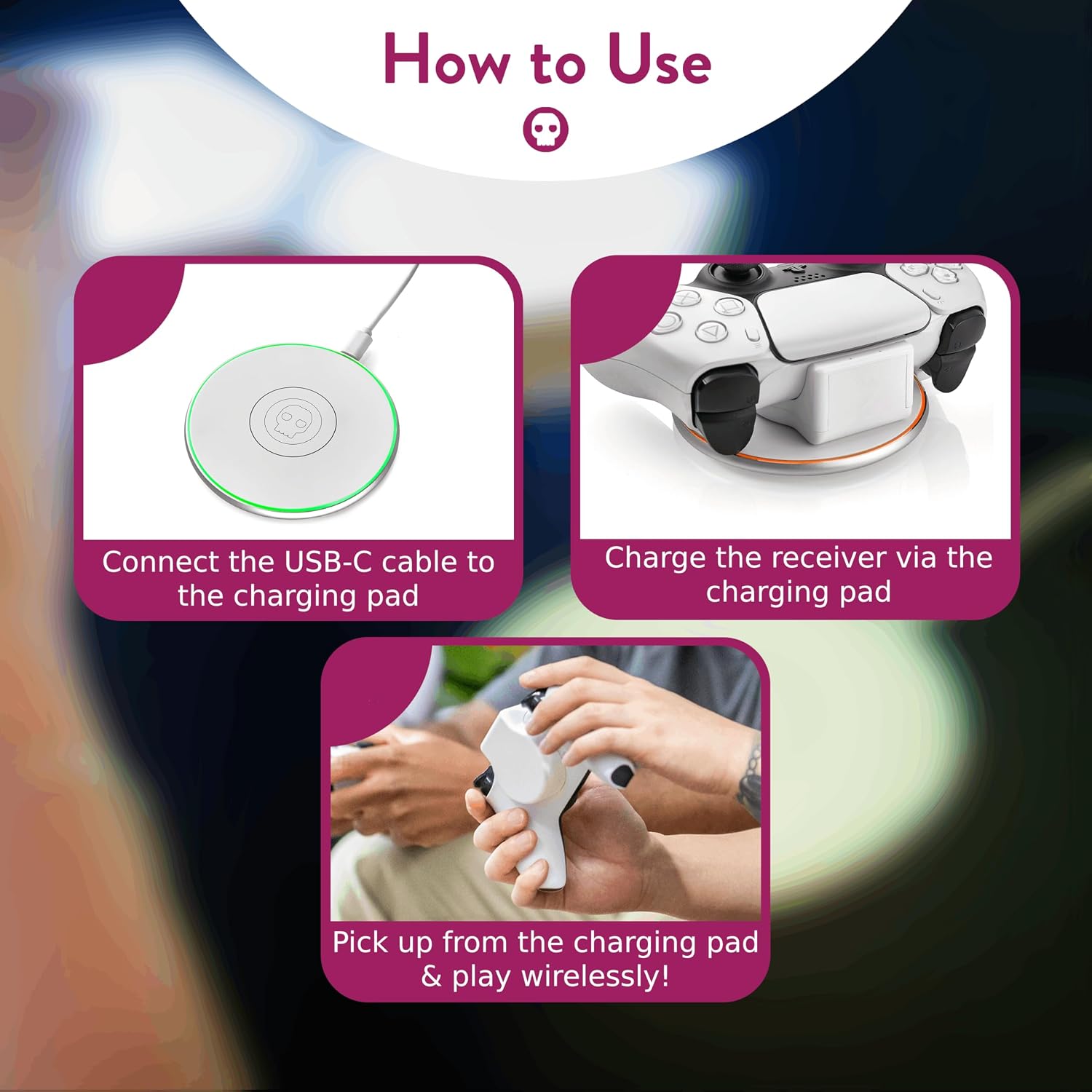 Detalle de Numskull Wireless Charging Kit 15 W