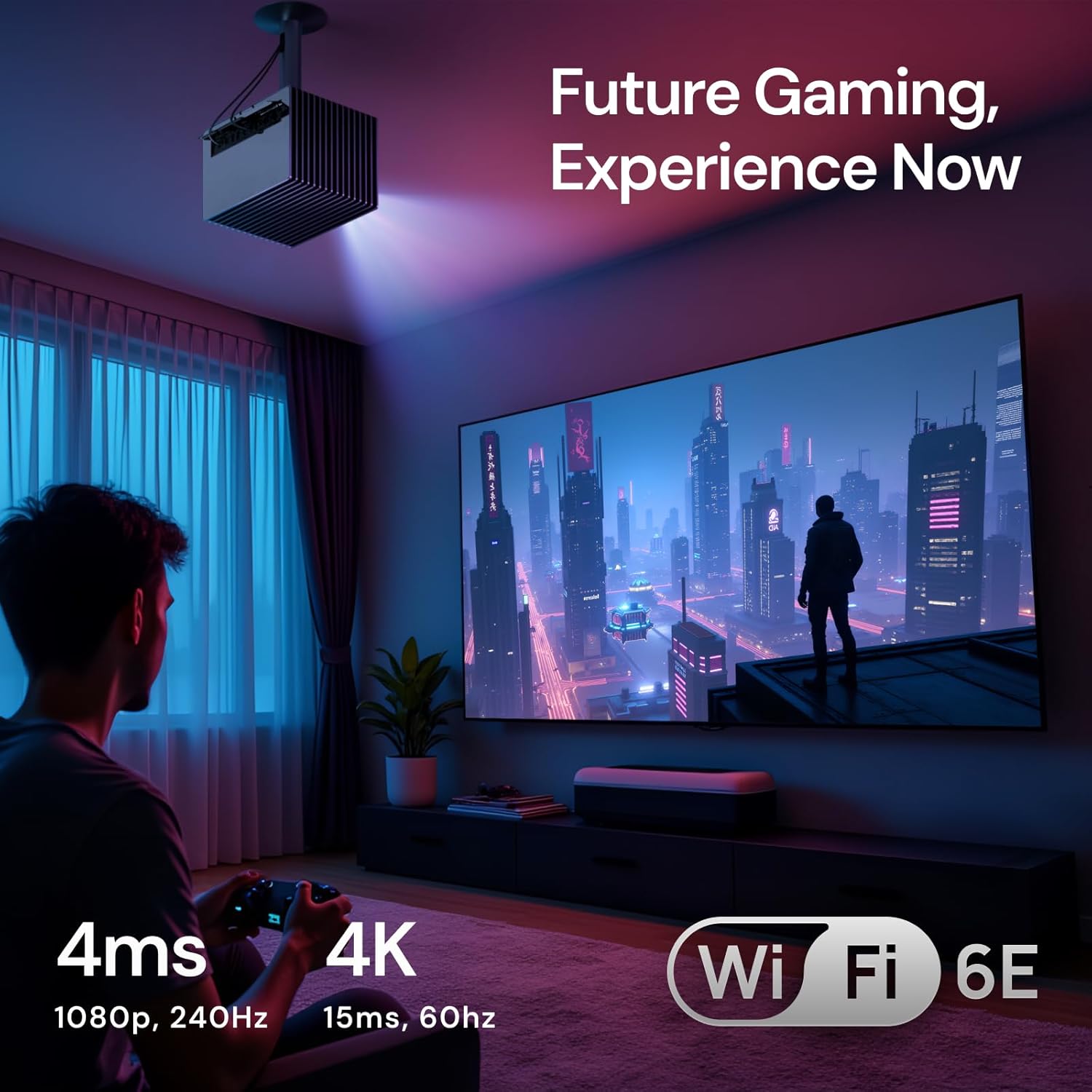 Detalle 2 de Valerion StreamMaster Plus2: Triple Laser 4K Projector with Google TV and IMAX Enhanced