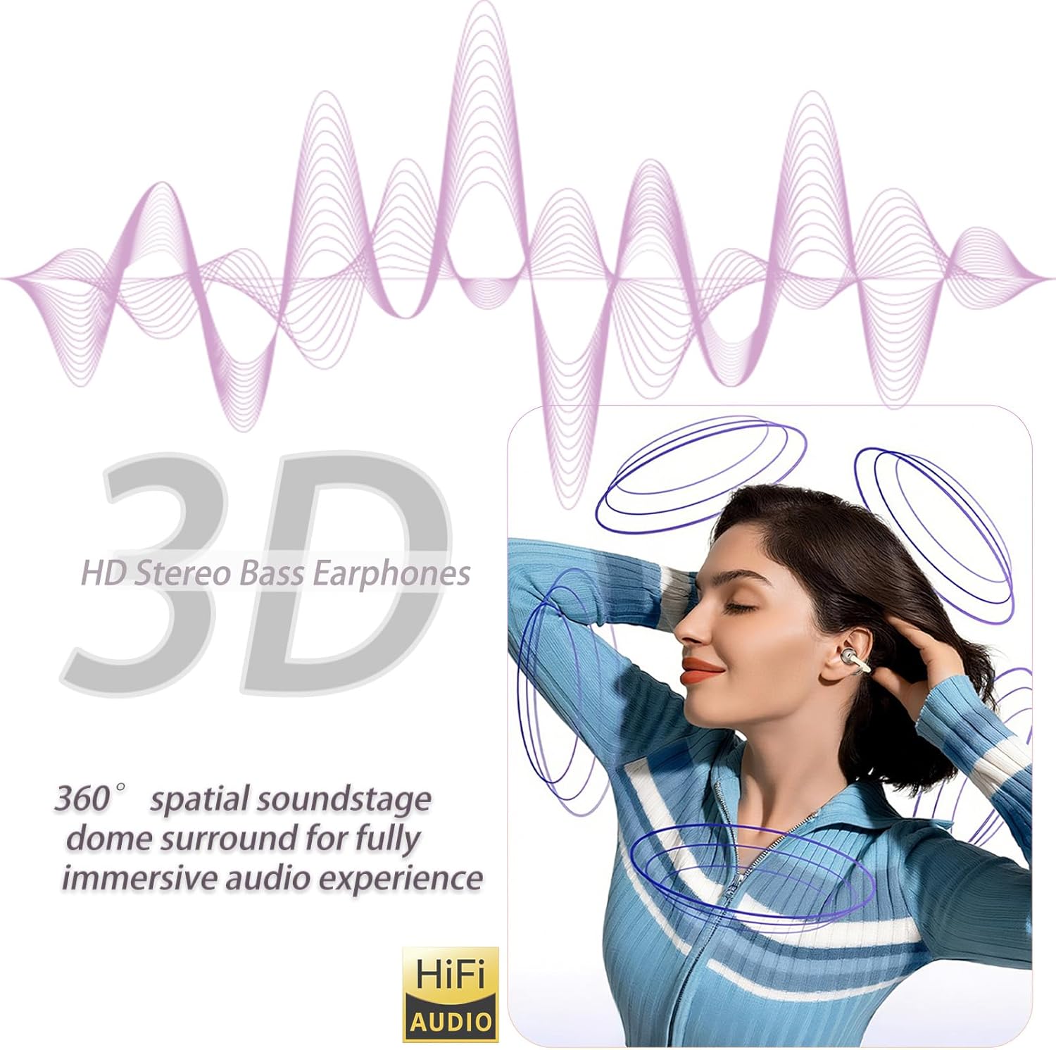 Thumbnail 5 de AZJLOOF Sport Cuffie Bluetooth 5.4 open ear ultraleggero 4,3 g con LED e IPX5