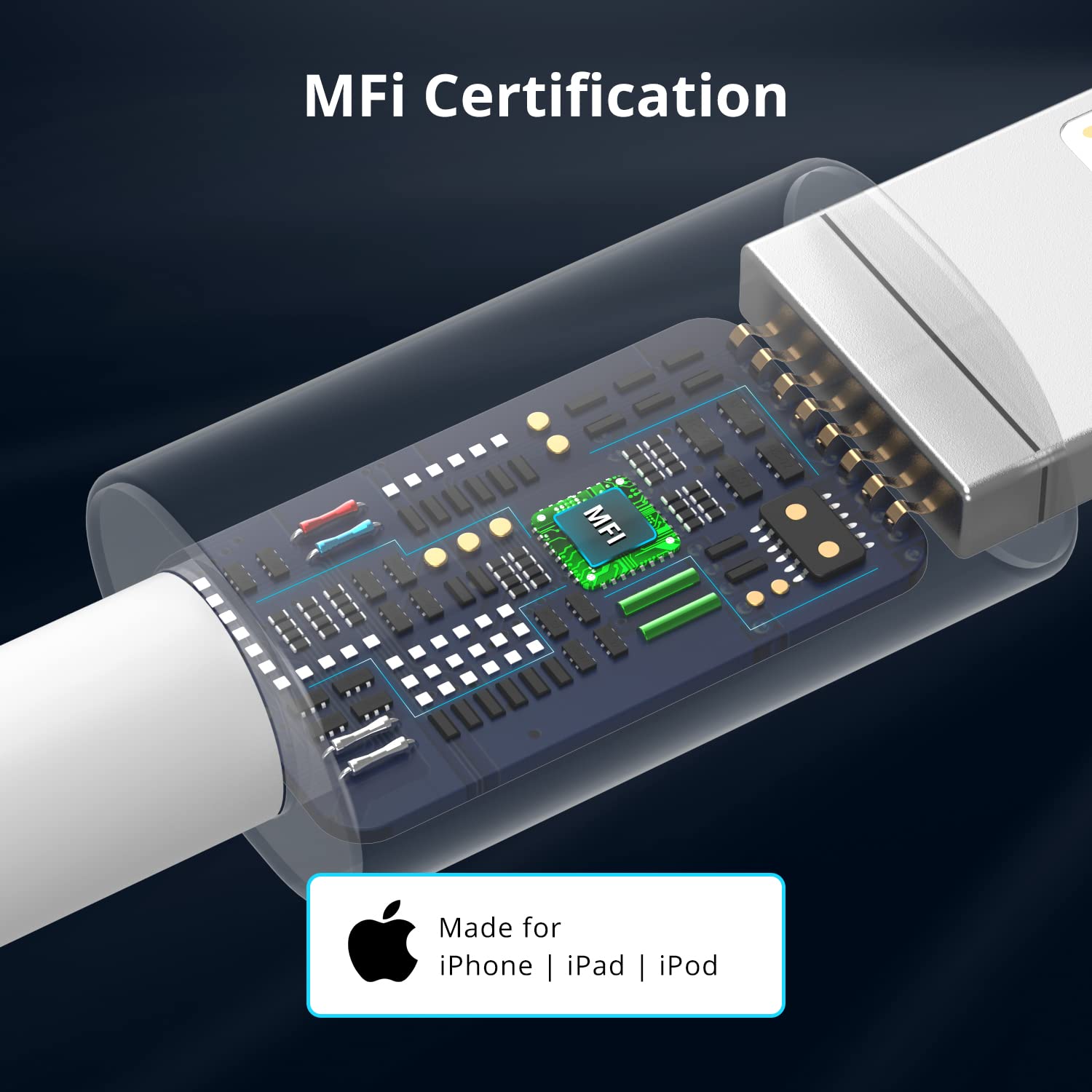 Thumbnail 1 de Apple MFi 1.8m USB‑C to Lightning cable for iPhone