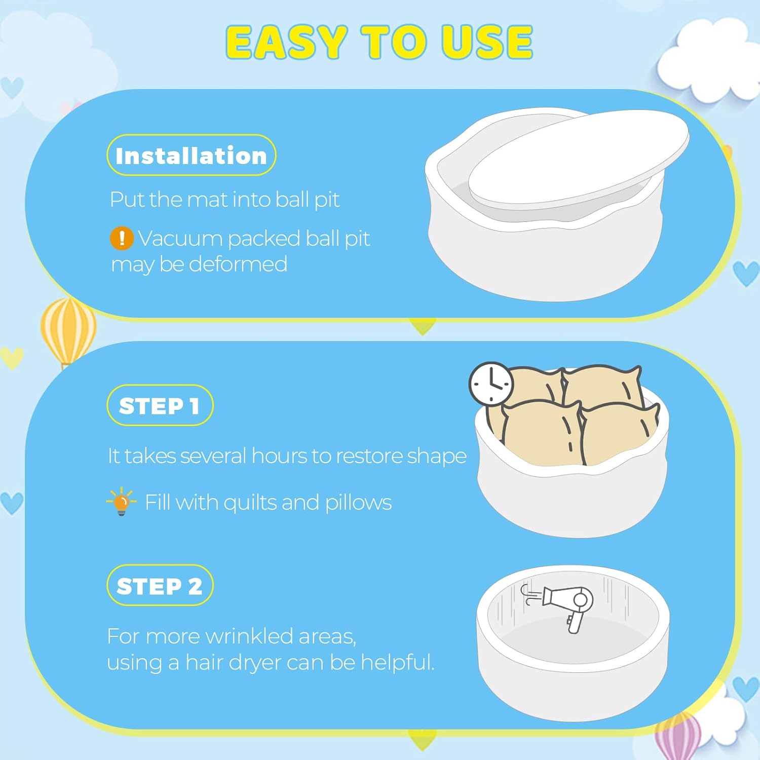 Thumbnail 5 de HARBOLLE 35.4" Baby Ball Pit