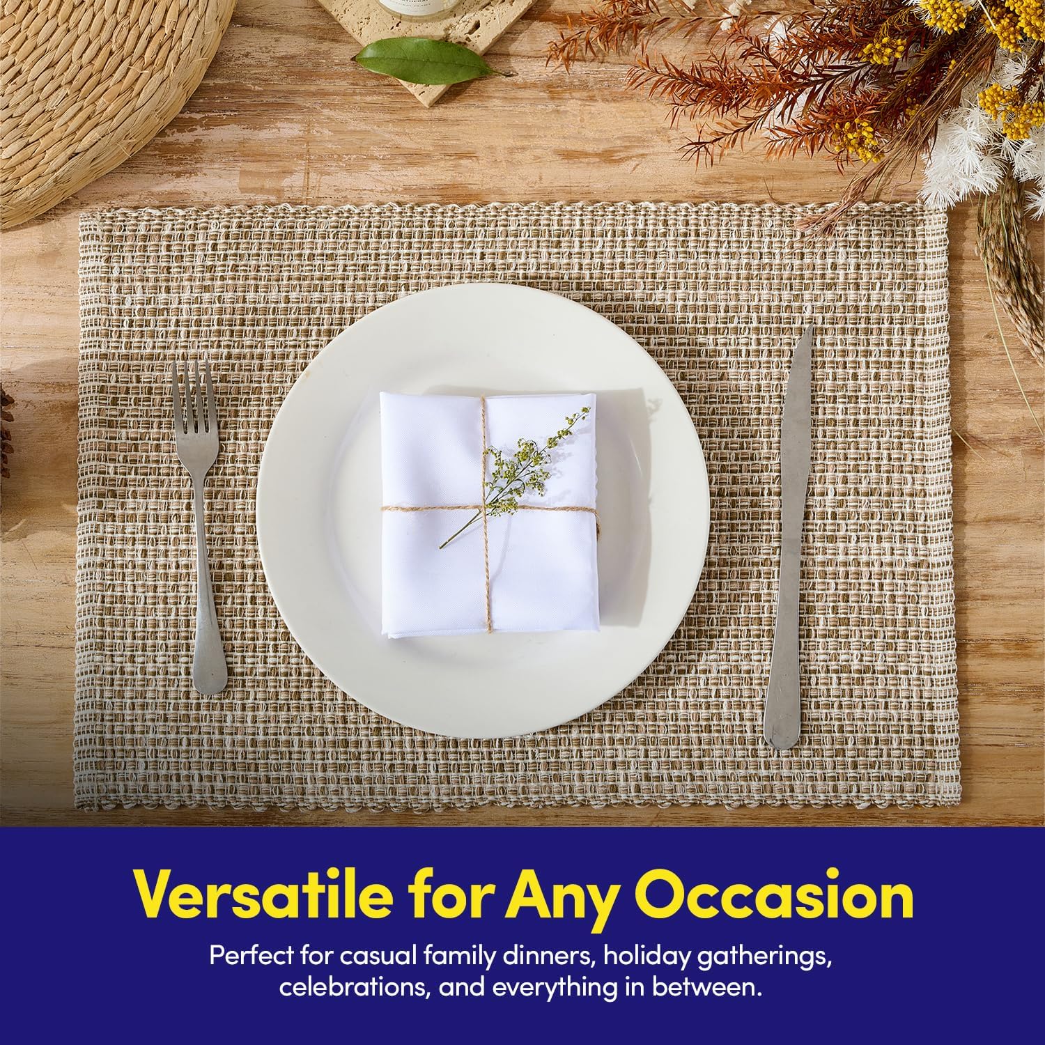 Detalle 1 de Sweet Home Collection Cotton Placemats 100% Cotton