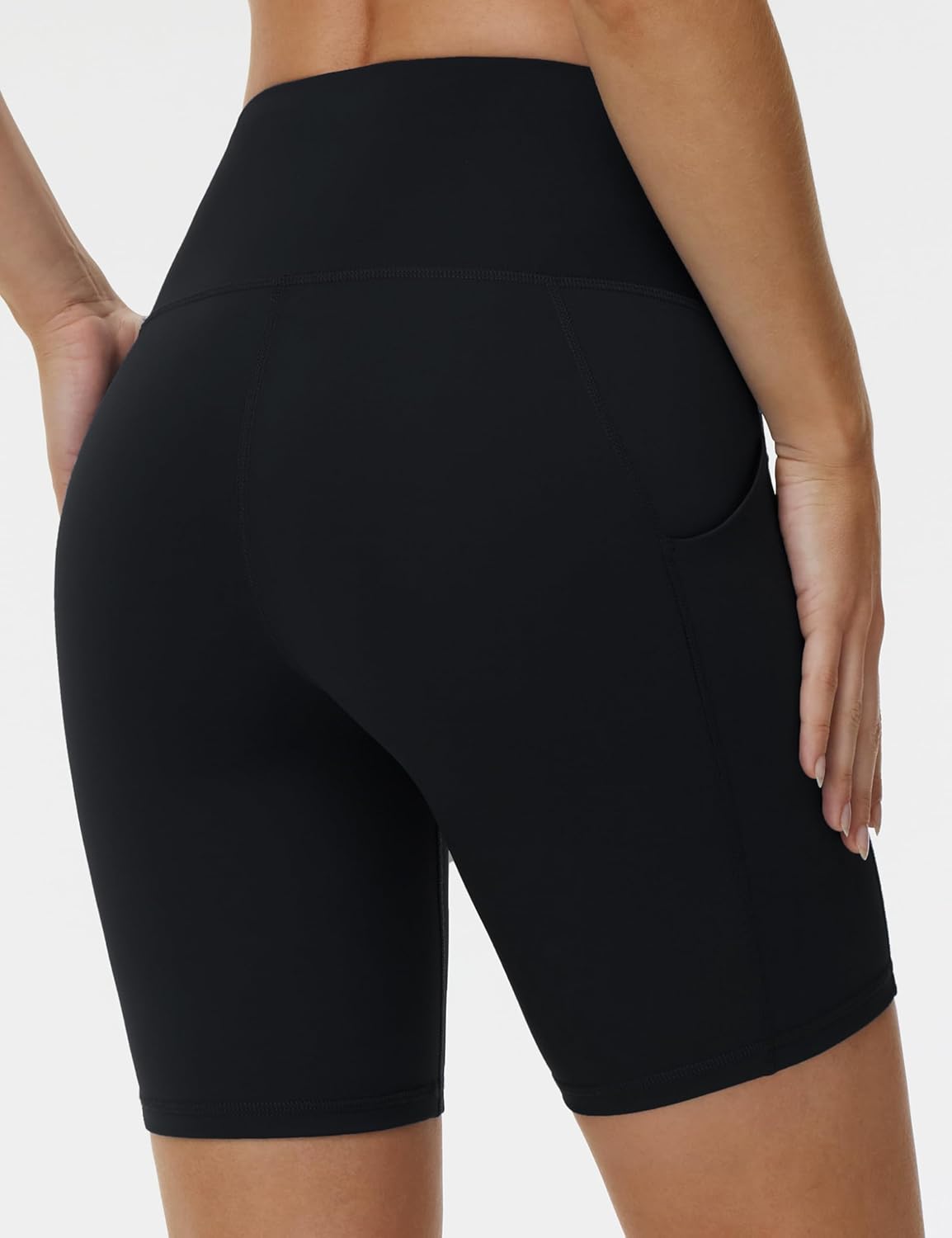 Thumbnail 2 de THE GYM PEOPLE pantaloncini da allenamento da donna a vita alta elasticizzati, con tasche