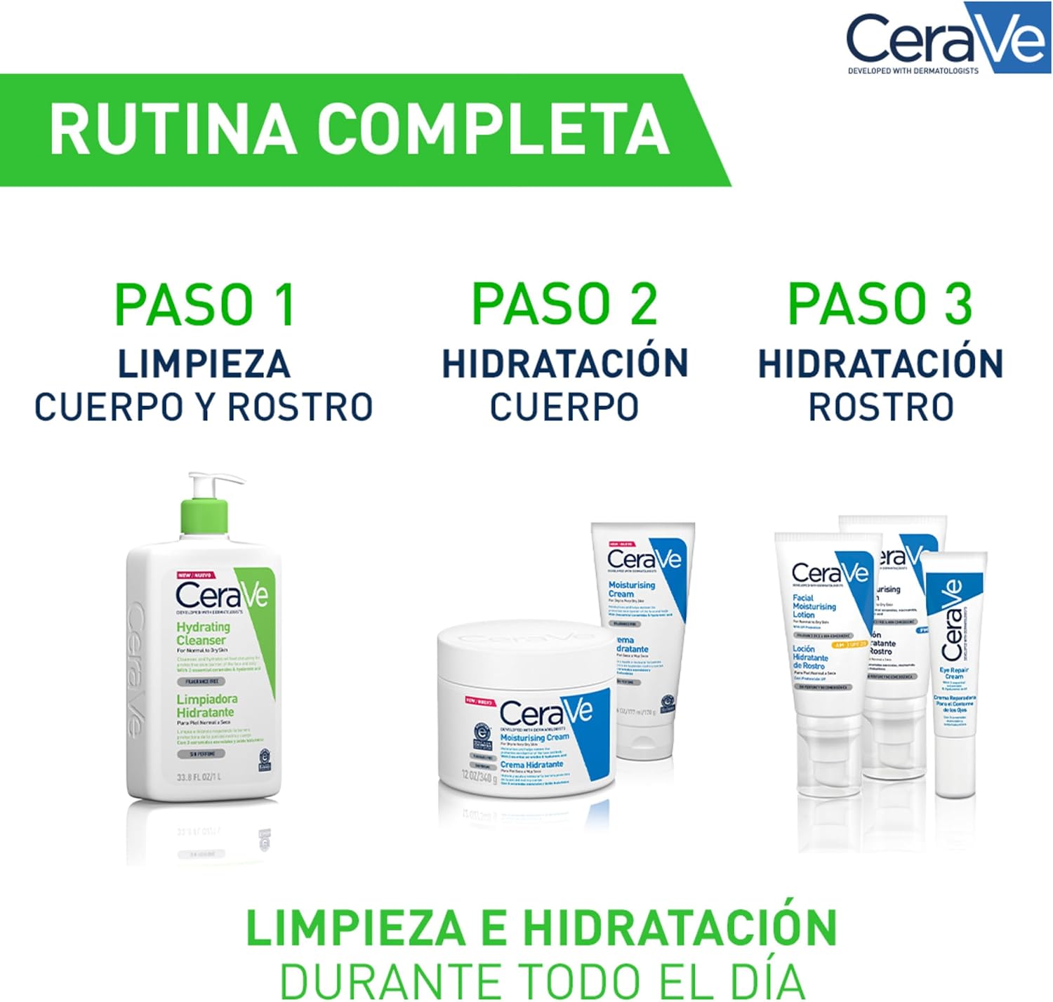 Detalle de CeraVe Hydrating Cleanser Gel limpiador hidratante en crema 473 ml