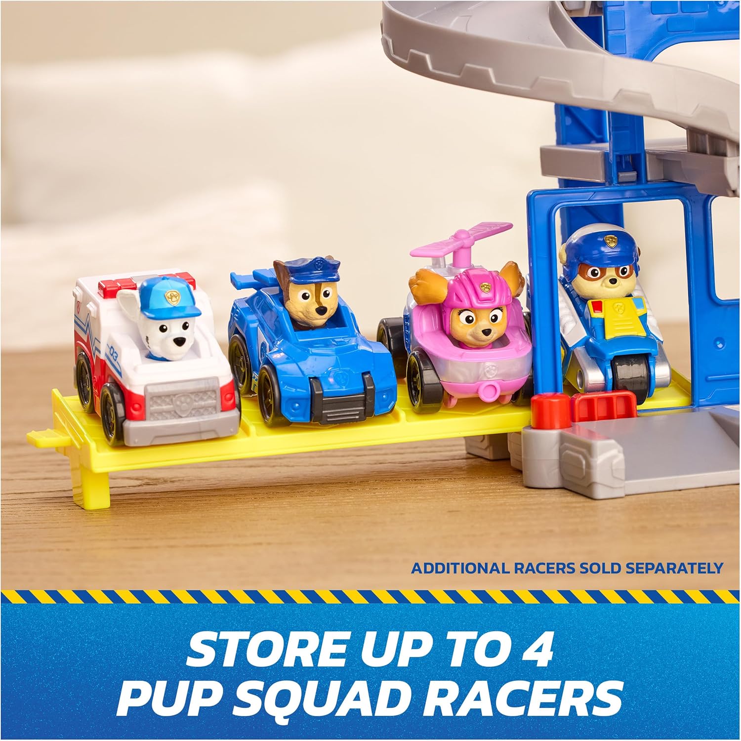 Thumbnail 6 de Paw Patrol Pup Squad Search & Rescue HQ Playset – 12-Inch HQ with Chase Racer, Humdinger & Kitty Figures