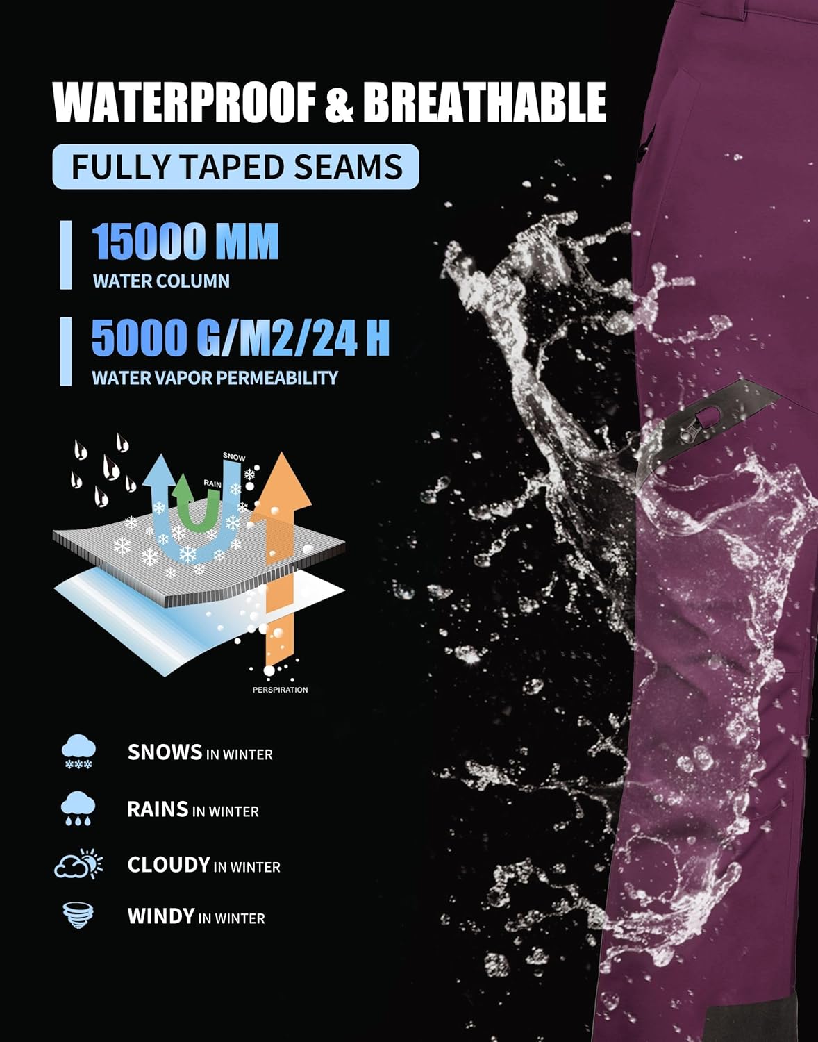 Thumbnail 3 de Pioneer Camp Pantaloni da Sci Donna 15.000 mm